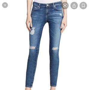 AG ultra skinny distressed leggings jeans